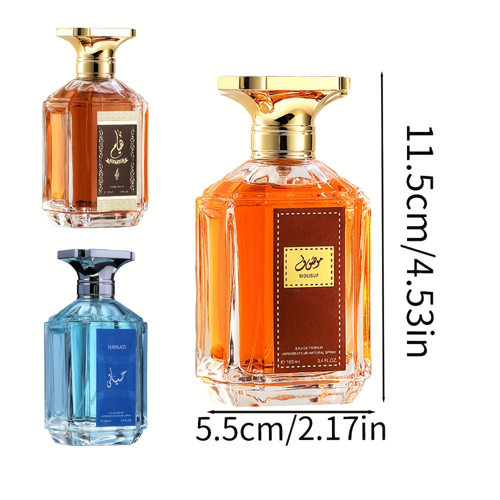 [Set de Perfumes para Hombre] Set de Tres Botellas, Amaderado, Oriental Picante, Aromático Picante. Fragancia Rica y Fresca, Sabor Duradero, Que Destaca Tu Encanto Masculino. Es una Excelente Opción para la Vida Diaria, Citas y Regalos de Festival