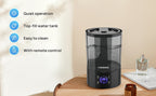 Humidificador de 4L con llenado superior para dormitorio, hogar, habitación grande de 25-35 m², 30 horas de autonomía, salida de 270 ml/h, 3 niveles de niebla con control de humedad del 45 %-90 %, 30 dB de silencio, control remoto, apagado automático - Id