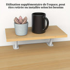Oficinas para ordenadores de sobremesa pequeños con soporte de pantalla extraíble, mesa de escritorio para PC fácil de subir con estructura metálica, escritorio de juegos para estudiar, jugar y trabajar, de madera