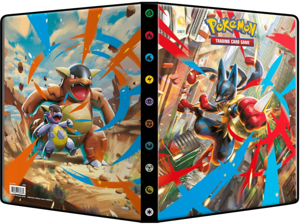 Portafolio Pokémon de 9 bolsillos – Carmín y Morado: Mega Evolución | Álbum de Colección para hasta 180 Tarjetas | Accesorios Oficiales de Pokémon