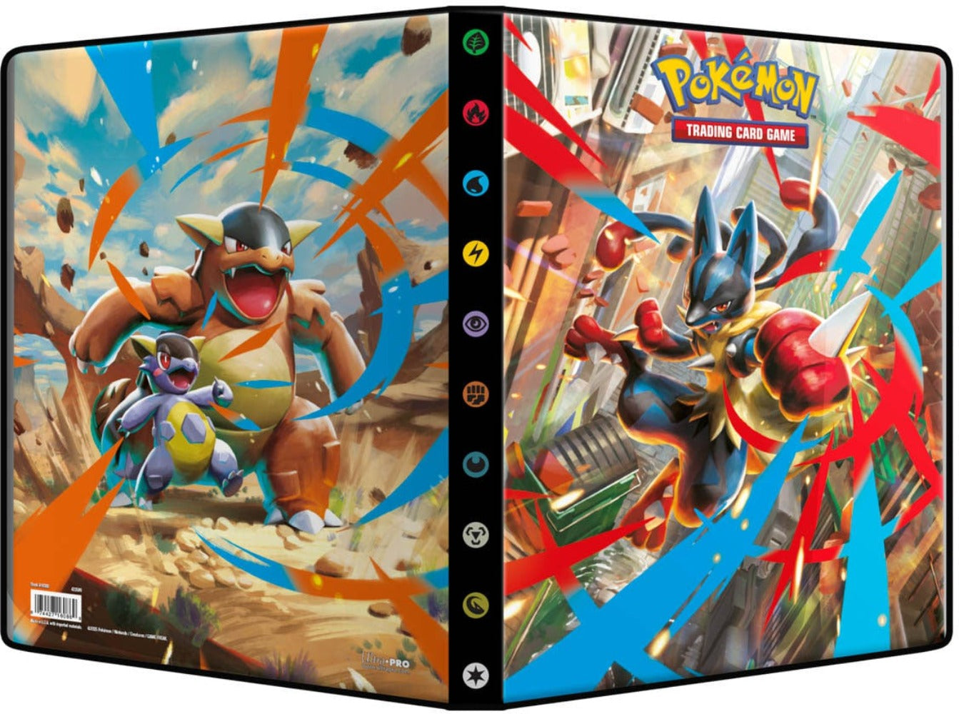Portafolio Pokémon de 9 bolsillos – Carmín y Morado: Mega Evolución | Álbum de Colección para hasta 180 Tarjetas | Accesorios Oficiales de Pokémon