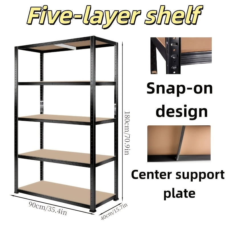 Estantería de almacenamiento para orden en hogar, baño y cocina | 5 niveles y metal y ajustable