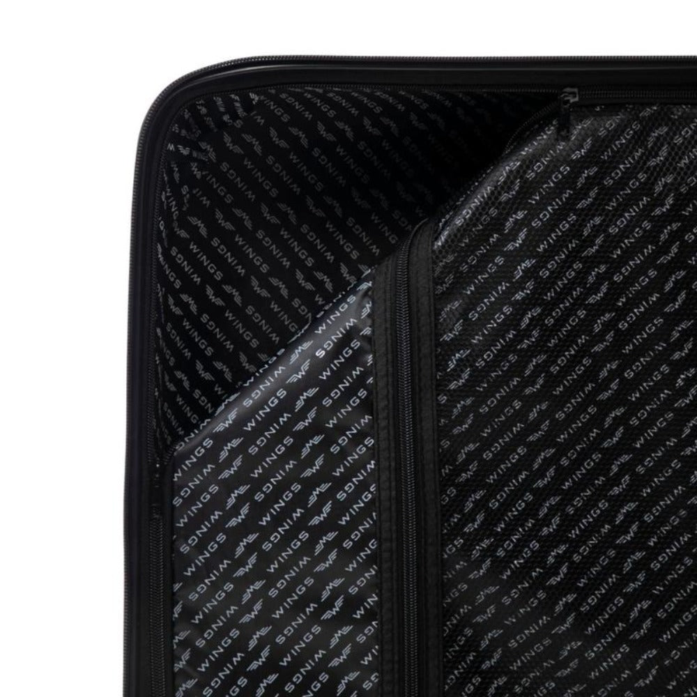Maleta rígida de 20", aproximadamente 55 x 40 x 20 cm / Color negro / Equipaje resistente a daños con mango telescópico / 4 ruedas giratorias dobles de 360° / Candado de combinación / Asas laterales y superiores de HAWFINCH