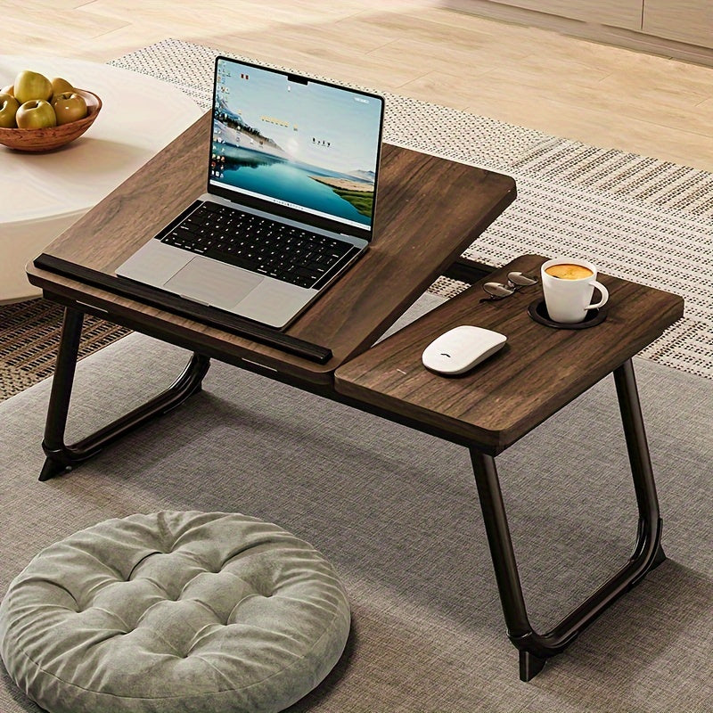 Mesa para cama/sofá portátil, bandeja para sofá, escritorio para el hogar, bandeja para desayuno con soporte para tazas, películas en la cama, marco para cama para portátil, mesa para cama con patas plegables artículos para el hogar.
