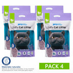 4PCS Arena de Tofu para Gatos aglomera 6L - Sin Polvo Fácil de Aglomerar y Controla Olores -y Segura para Gatitos 2-2.3kg cada bolsa