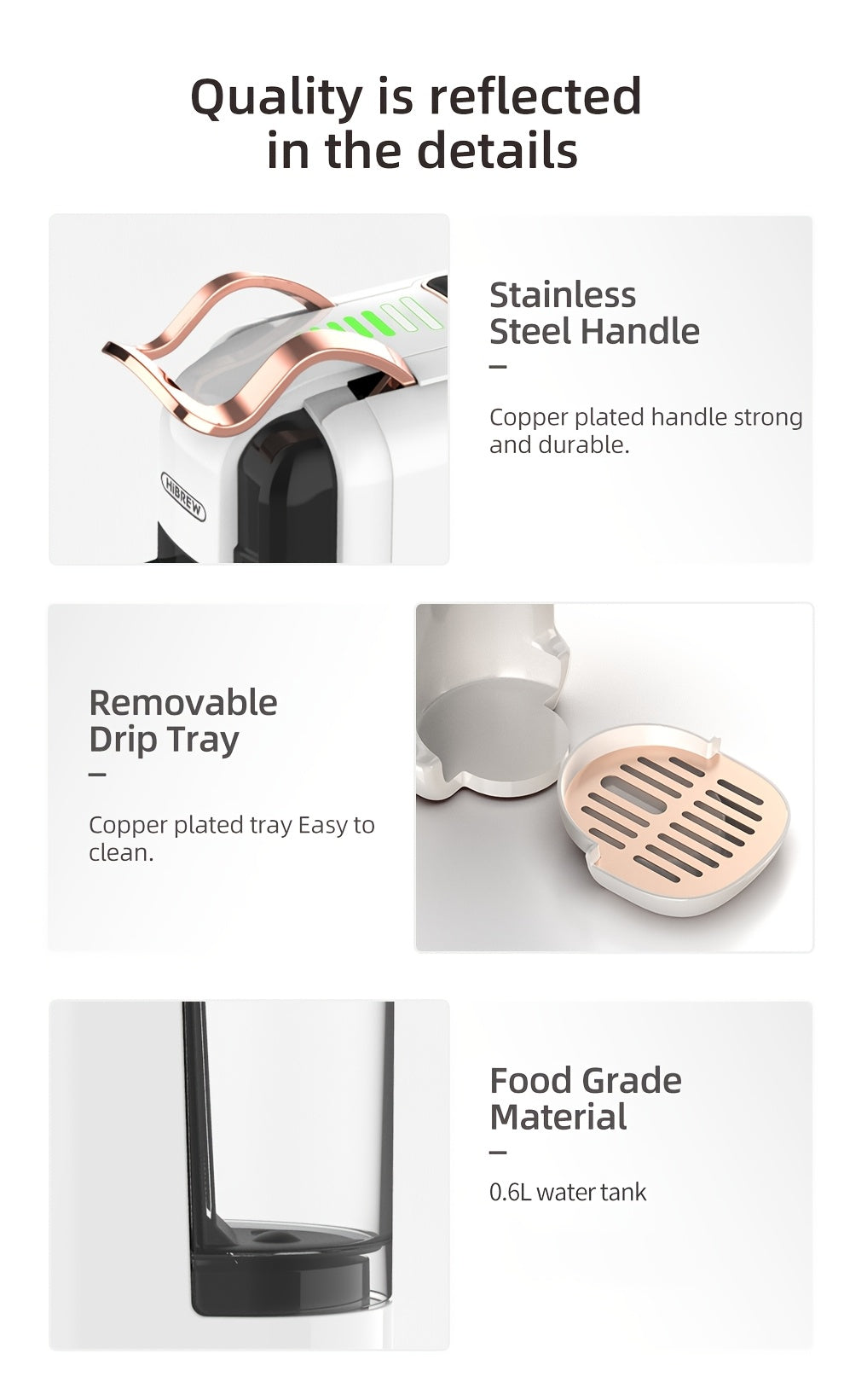 Cafeteras de cápsulas | Cafetera HiBREW 5 en 1 para cápsulas múltiples, café caliente/frío, DG Cappuccino Nes, para cápsulas pequeñas ESE Pod y