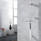 Barra de ducha sin clavos, barra de ducha de acero inoxidable, barra de ducha de 66 cm, barra de ducha de acero inoxidable de altura ajustable, barra de ducha moderna con soporte giratorio de 360° para cabezales de ducha para baños, duchas, hoteles, hogar