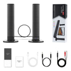 Barra de Sonido Estéreo para Smart TVs, Subwoofer sin varillas 2 en 1, Sistemas de Cine en Casa, Mejora de Graves, Conectividad Inalámbrica, TF, AUX, FM, RCA, TWS, Batería Recargable Integrada de 2000mAh, Compatible con Reproductor de DVD, TV, Computadora