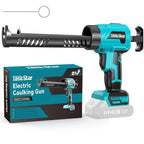 Pistola de cartuchos eléctrica compatible con batería Makita de 18V, para decoración del hogar con 4 velocidades ajustables, jeringa de silicona profesional para batería para cartuchos de 300ml (sin batería)