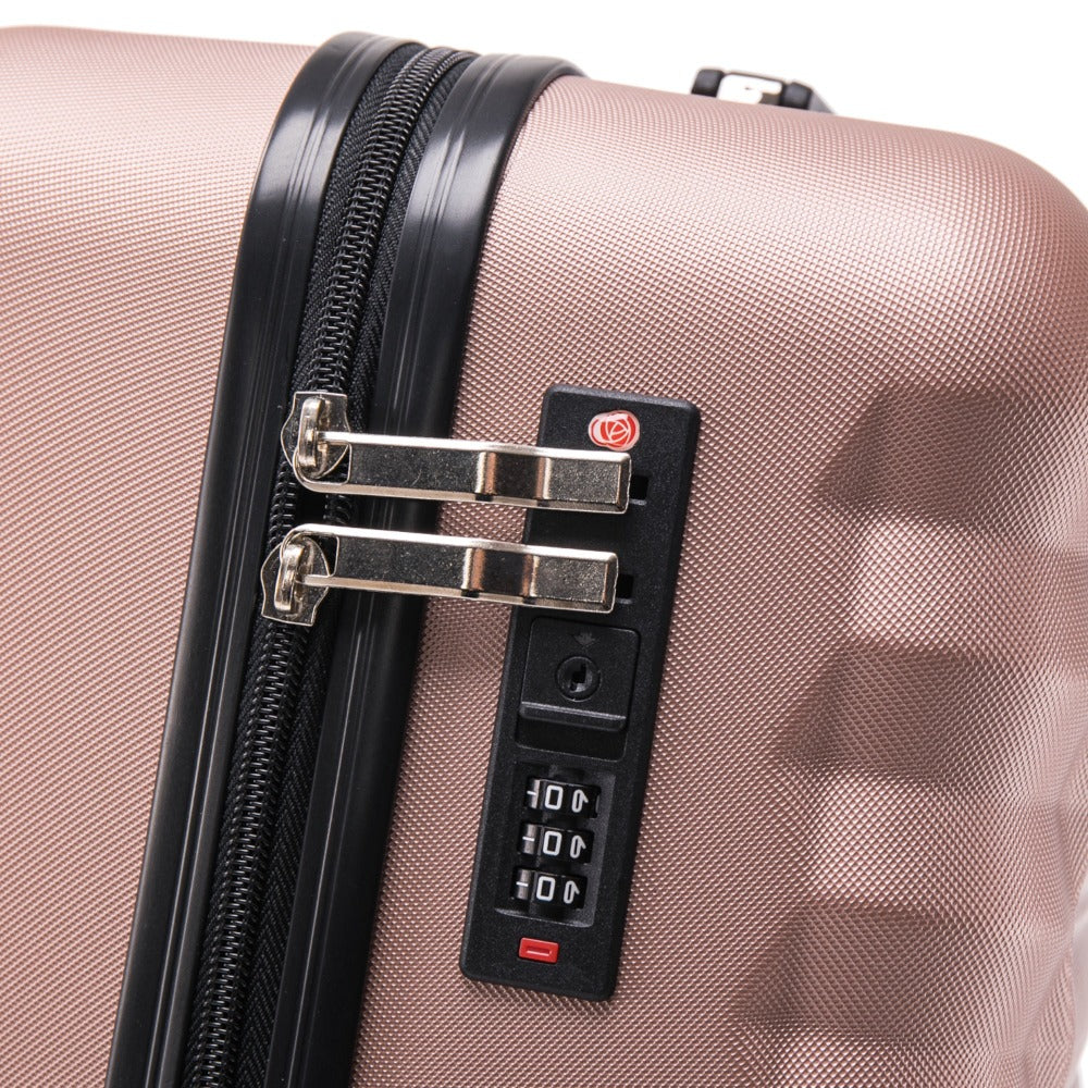 Conjunto de Maletas de Viaje Elegantes: Carcasa Ligera, Cerradura Numérica, 4 Ruedas Giratorias 360, Asa Telescpica de Aluminio Aleado Juego de Maletas Maleta ( 6999 M001 8008 6020 )