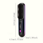 Plancha de pelo inalámbrica | Plancha de Cabello Inalámbrica, Calentamiento Rápido, Peine Alisador para Mujeres, Ligero, Puerto Tipo-C, Anti