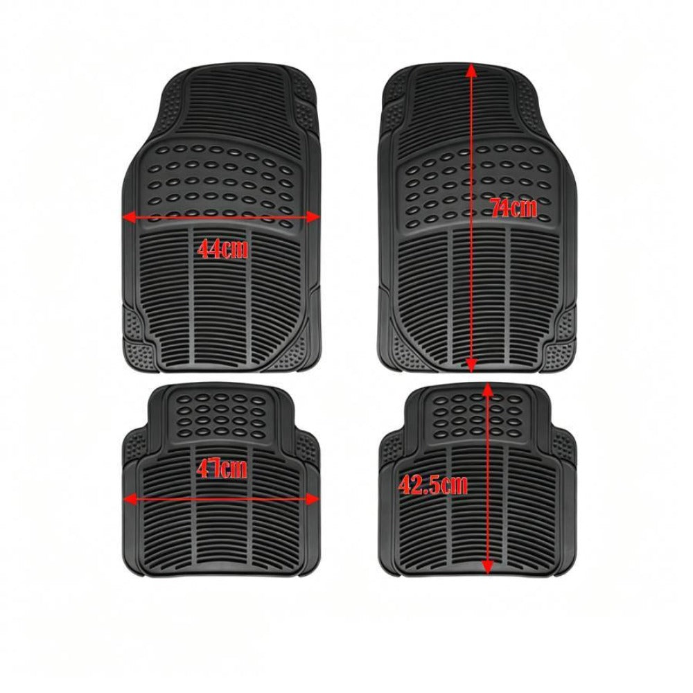 Alfombrillas Antideslizantes para Coche Alfombrillas Delanteras Set de 4 Alfombrillas Universales para Coche, Material PVC Duradero, Diseño Antideslizante y de Alta Gravedad, Instalación Fácil y Protección Completa para el Interior del Vehículo, Fácil de