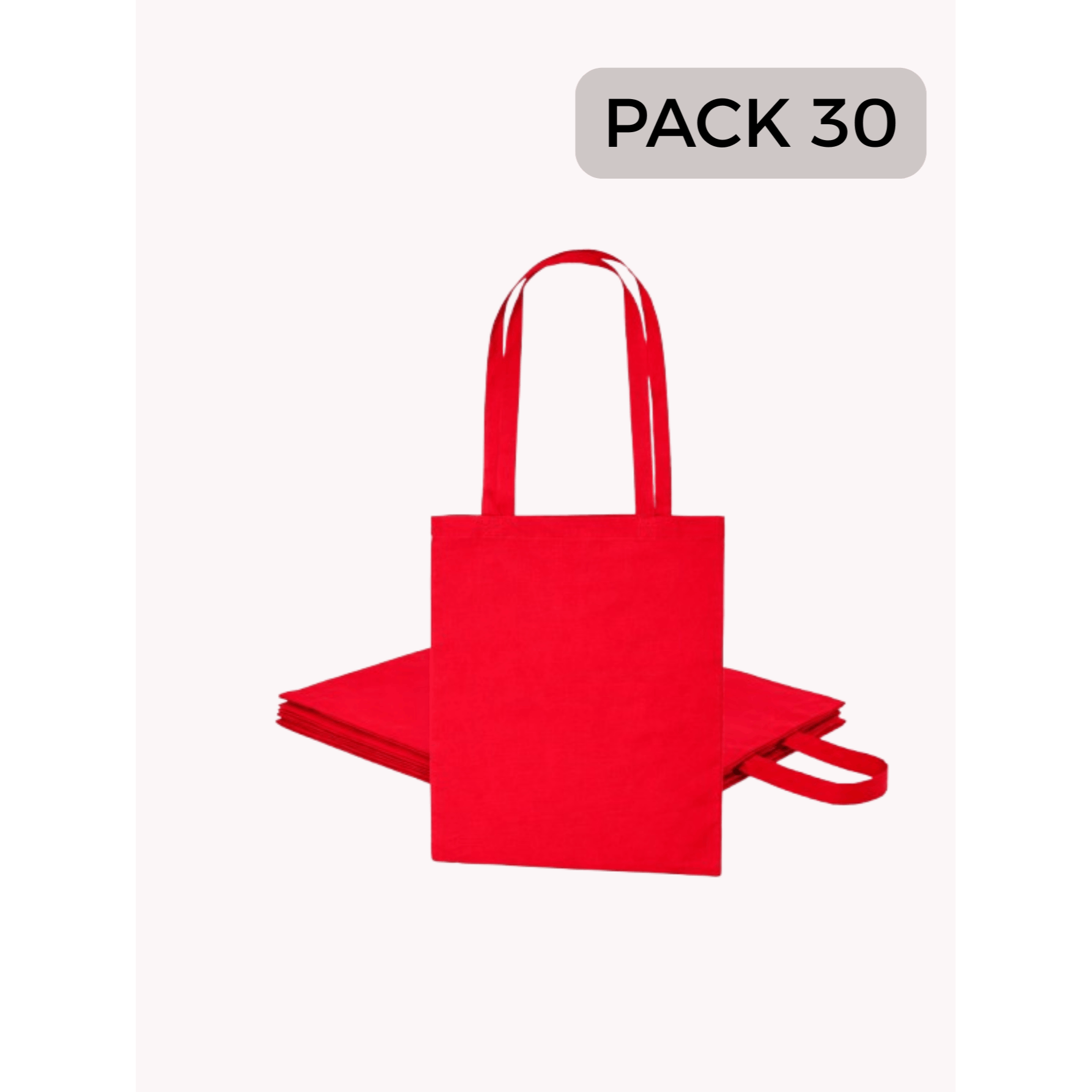 Pack 30 Bolsas de Tela de Algodón (Envío en 48 Horas) - Varios Colores- Tote Bag de Asa Larga, Reutilizable - Perfecta para Regalar, Pintar, Decorar, Manualidades, Talleres de Pintura, Ideal para Eventos y Regalos de empresa, Ir a la compra, Tiendas, Unis