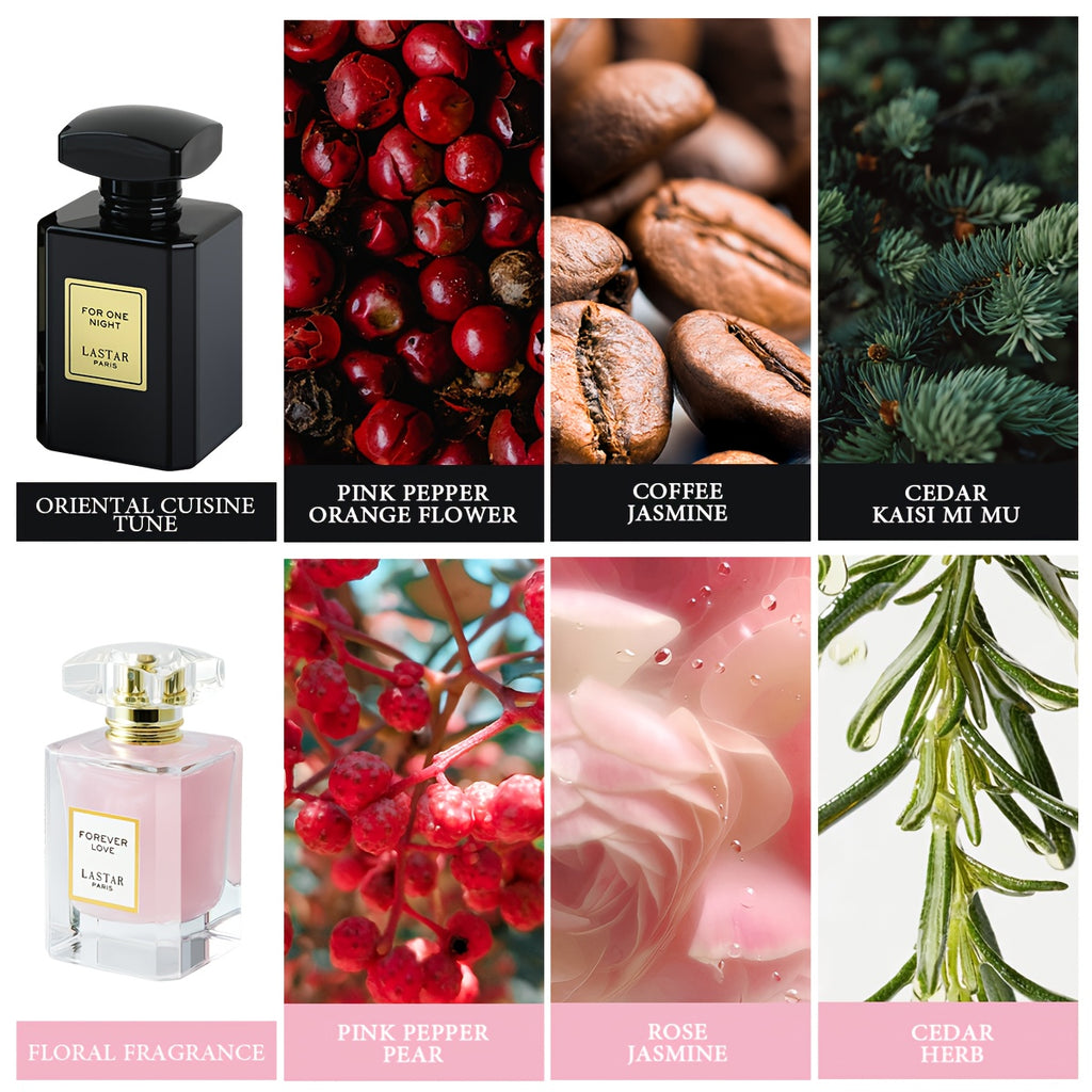 2 Frascos de Perfume Transparente para Mujer, Rosa, Vainilla, Jazmín, Suave y Dulce, Perfume Promocional para Mujer, Textura Avanzada, Fragancia Avanzada, Fragancia Floral Encantadora de Larga Duración, Recomendado para Citas, Viajes, Regalos para Mujeres