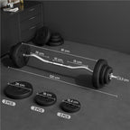 Juego de pesas Sz-Barbell Set Curlset 20/25/30 Kg, juego de barra larga con 6 discos, Sz-Bar para entrenamiento de fuerza, barra de curl con pesas
