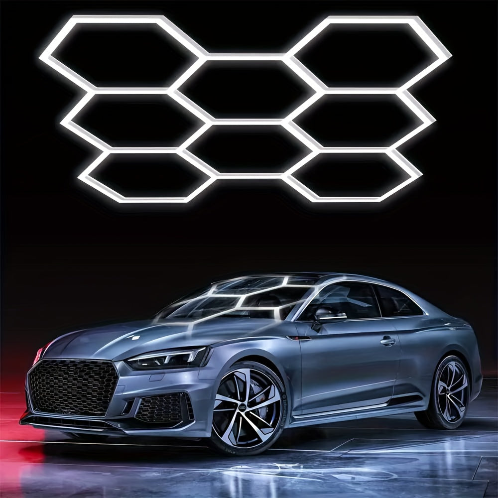 Luz LED hexagonal para techo | Garaje taller gimnasio y exposición