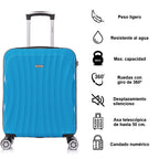 Maleta Cabina ABS 55x40x20cm (44L)- 20 Pulgadas - Negro/Azul/RosaDorado/Plateado/Amarillo/Rojo/Turquesa/Verde/Menta/Morada