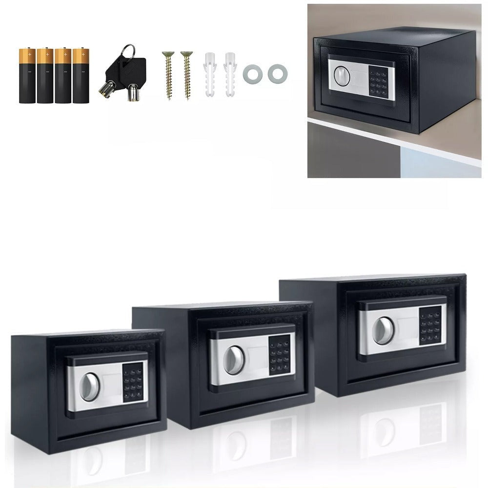 Caja Fuerte para Muebles con Gabinete de Acero, Incluye Cerradura y Llaves, con Puerta de Acero Colgante, Caja Fuerte de Pared para Seguridad