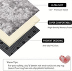 1pc alfombra de felpa suave, alfombra antideslizante, alfombra para cabecera, tapete tie dye para sala, decoración del hogar, colchoneta para mascotas, alfombra para dormitorio o sala, ideal para decoración navideña y Halloween