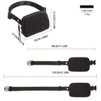 LOCAL LION Riñonera, Bolso de Hombro para Mujer, Riñonera Negra para Mujer, Diseño Simple, Riñonera Deportiva de Ochenta para Mujer, Adecuada para Viajes, Compras, Senderismo, Negro/Blanco, Almacén Local