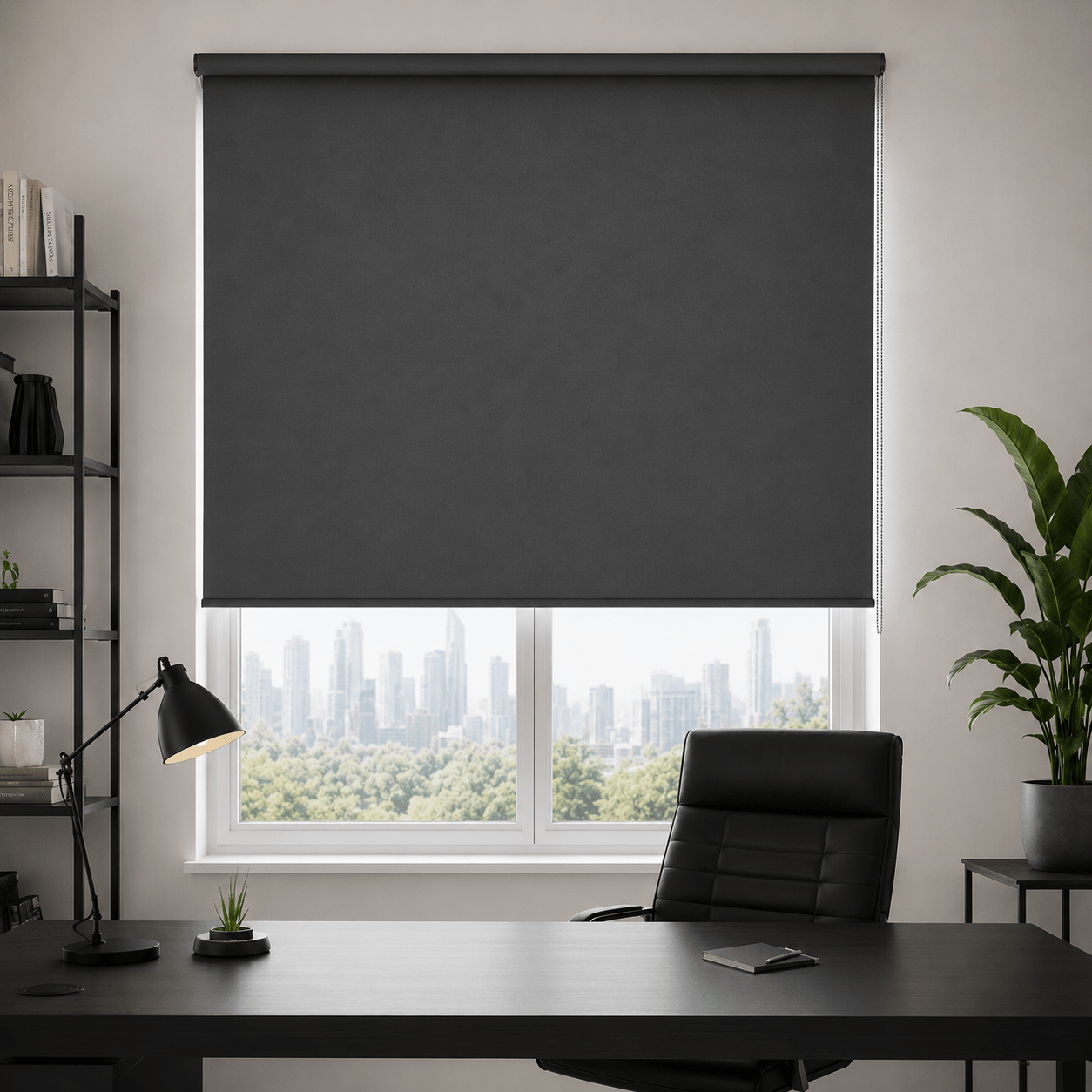 Estor Enrollable Semiopaco para Ventana, Cortina Enrollable Interior con Control de Luz y Privacidad, Estores Modernos para Dormitorio, Salón y Oficina, Persianas Enrollables Decorativas,60/80/90/100/120/135/150 cm. Instalación con Taladro