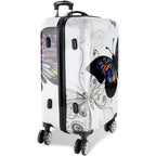Monzana® Completo Set de 3 Maletas de Viaje Butterfly 42L 66L 98L Valijas Equipaje Mango Telescópico 4 Ruedas 360°