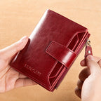 Nuevo Monedero Corto para Mujer, Elegante y de Alta Gama, Cartera Plegable y Delgada de Moda para Mujeres