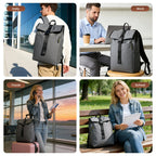 Mochila de viaje de moda para mujer y hombre, mochila escolar universitaria ligera con parte superior enrollable, con cremallera antirrobo, mochila sencilla de día para deportes y viajes al aire libre