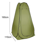 Carpa Portátil de Privacidad para Exteriores - Montaje Instantáneo para Ducha, Baño y Cambio de Ropa con Diseño Ovalado en Forma de Cúpula, Refugio Ligero Verde para Baño Pop-Up en RV, Playa, Jardín, Caravana (No Necesario)