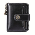 Billetera para mujer, protección RFID, billetera pequeña, multi-compartimento, bolso, monedero para mujer, billetera de cuero para mujer