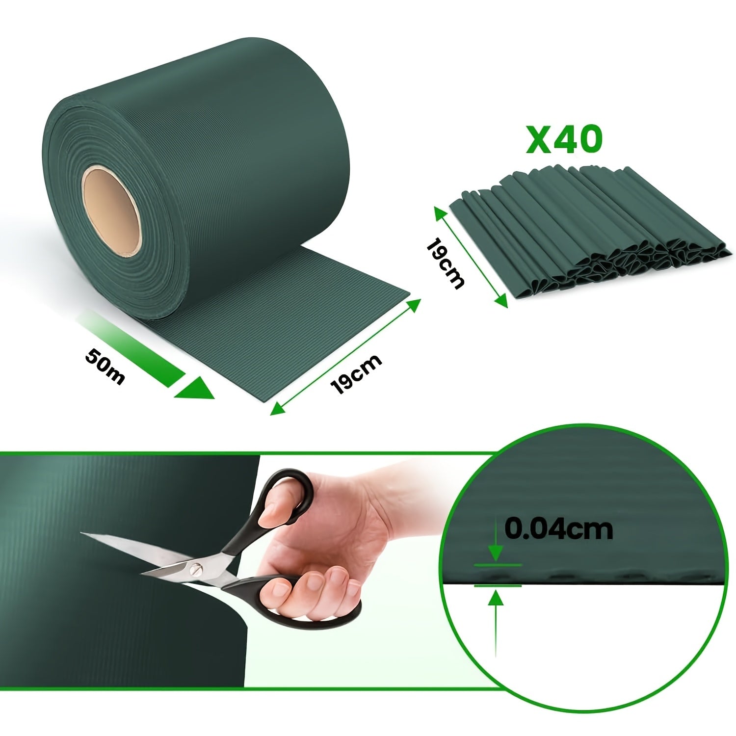 Tiras de PVC para pantalla de privacidad 450g/m², malla de valla de privacidad para jardín, 50m x 19cm, tapetes de doble varilla con 40 clips para terraza, patio, balcón, gris carbón, verde, gris claro