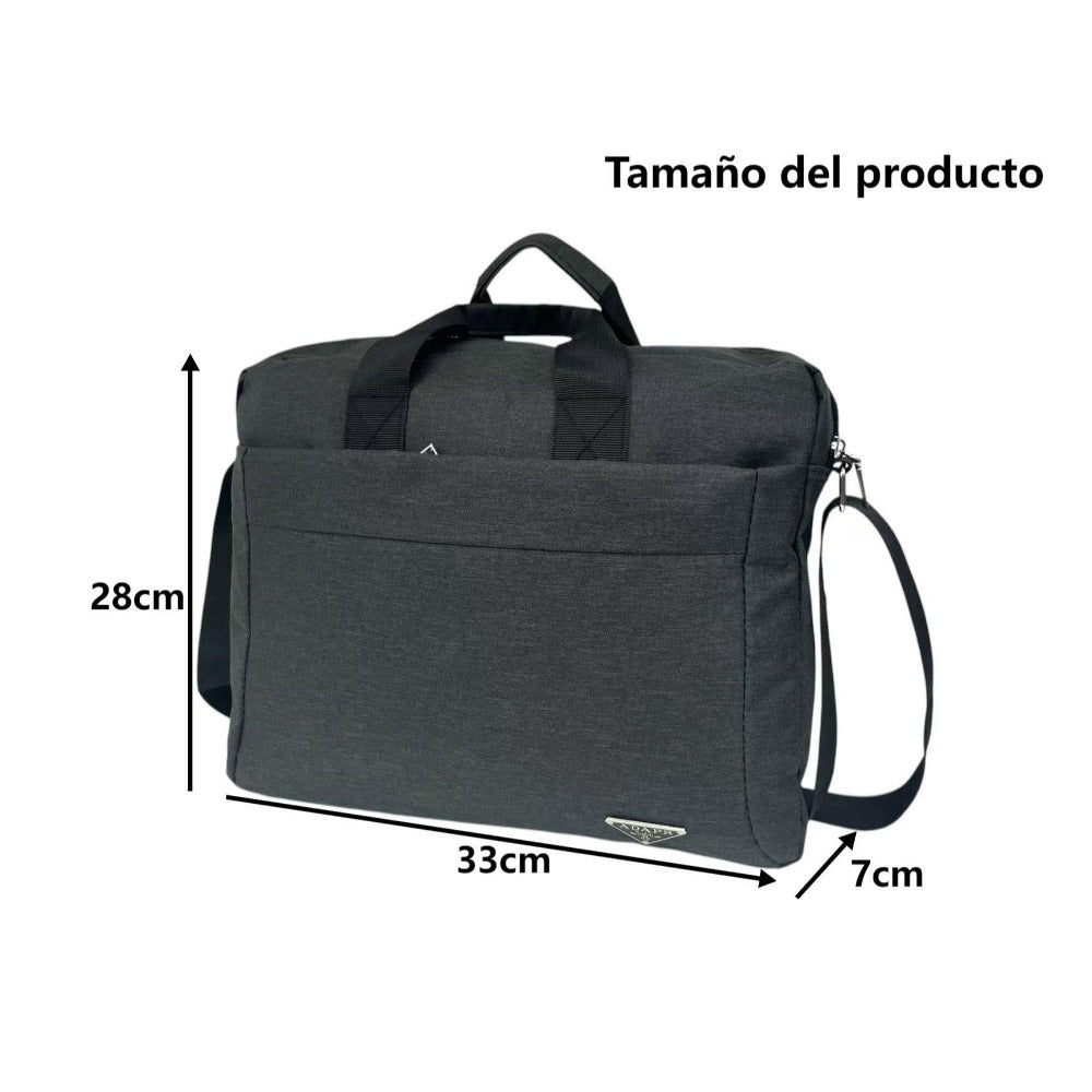 Bolso Bandolera Hombre Oficina 33x28cm con Correa Ajustable, Maletín Ligero para Portátil o Tablet, 4 Colores Disponibles