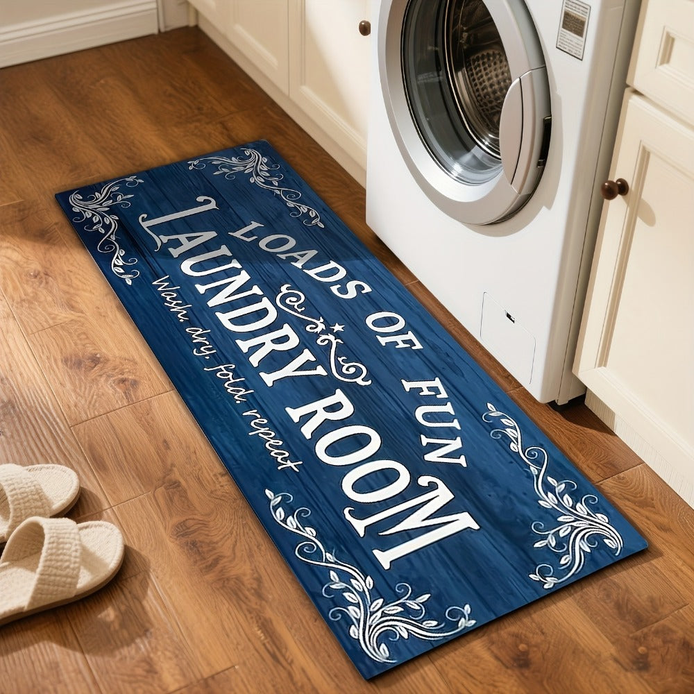 1 alfombra de cocina antideslizante premium - Alfombra de piso de poliéster duradera para cocina - Alfombra de pasillo, baño y cocina lavable y fácil de limpiar, accesorios de cocina - Decoración del hogar