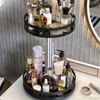 Organizador de Cocina Giratorio 360 Grados - Estante Metálico para Especias con Contenedores de Almacenamiento para Condimentos, Aceites y Vinagre - Opciones de Doble/Triple Capa