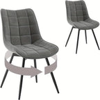2 sillas de comedor, silla giratoria, silla de cocina, silla de sala de estar, sillón con respaldo, asiento de terciopelo, para cocina, sala de estar, sala de estar