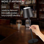 Lámpara de mesa para iluminación de dormitorio y escritorio | 2 L y 4000Mah y Recargable
