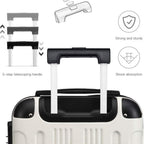 Maleta de embarque de carcasa rígida ABS 55x35x20cm, carrito de viaje, equipaje de mano de cabina, 33L, regalo de Black Friday, Día de Acción de Gracias, Navidad