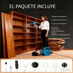 Pistola de pulverización de alta potencia HVLP de 800W para pintura gruesa (120 Din-s), recipiente extraíble de 1300ml, manguera de aire de 2.5m y cable de alimentación de 3m, 3 patrones de pulverización para horizontal/vertical, ovalado y redondo, pintur