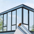 Película de aislamiento térmico y protector solar para ventanas con kit de instalación, 300 x 75 cm, efecto espejo veneciano, color plateado, reducción de deslumbramiento, bloqueo de rayos UV, revestimiento antiarañazos, resistente a la intemperie, autoad