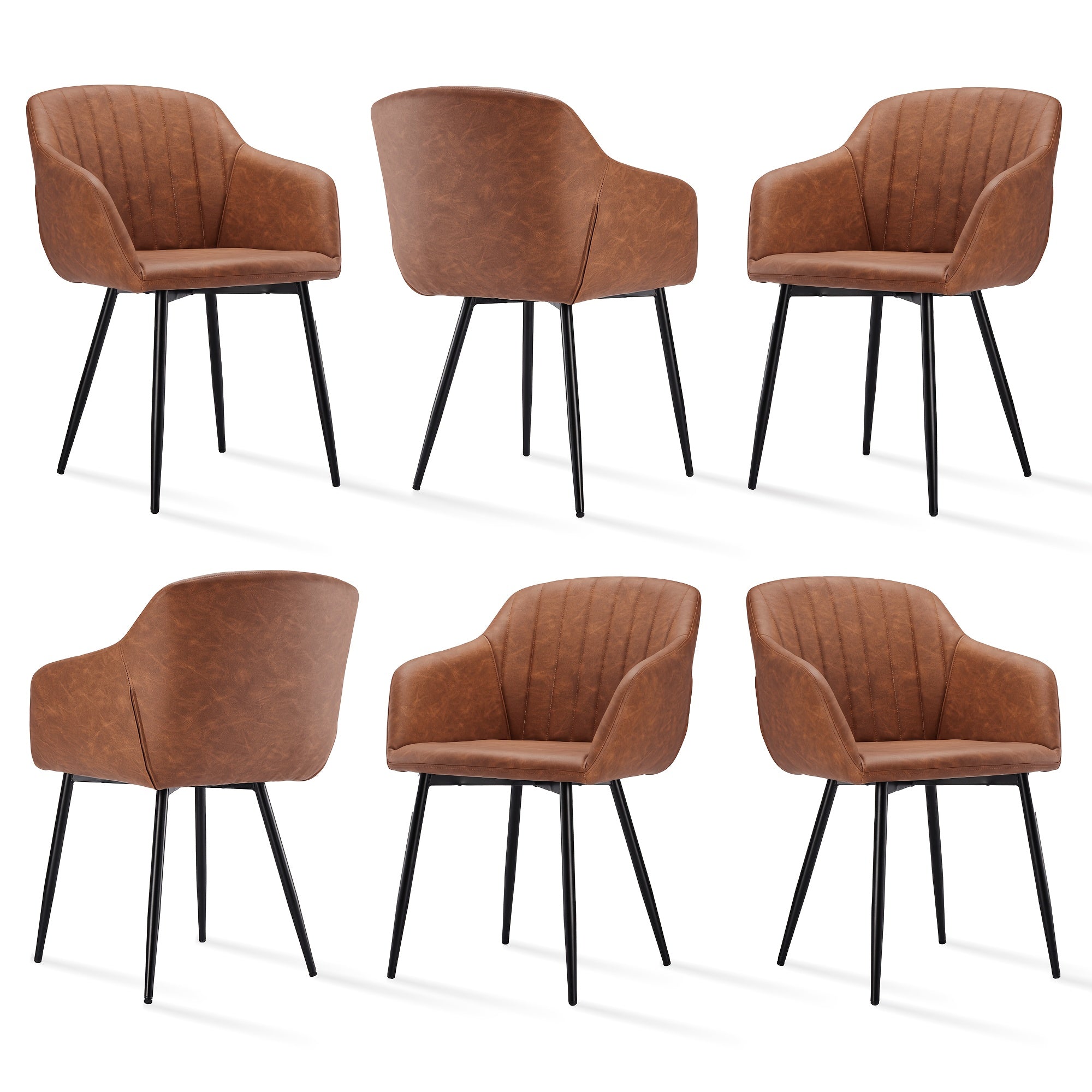 Sillas de comedor elegantes con reposabrazos y soporte lumbar para sala de estar, cocina y dormitorio, que ofrecen un alto confort - Disponibles en juegos de 2, 4 o 6