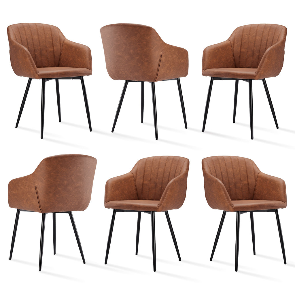 Sillas de comedor elegantes con reposabrazos y soporte lumbar para sala de estar, cocina y dormitorio, que ofrecen un alto confort - Disponibles en juegos de 2, 4 o 6