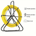 Tubo guía de cable de fibra de vidrio 6 mm x 100 m, tubo guía de cable de fibra de vidrio con soporte de acero, pasacables, tubo guía de cable, rueda guía de tubo de cable