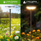 4/6/ Paquete de Luces Solares para Jardín, 40LM Luces Solares Exteriores Brillantes, Hasta 14 Horas, 78.74cm de Altura, Luces Solares para Senderos Exteriores IPX5, Encendido/Apagado Automático para Patio, Jardín, Césped y Caminos