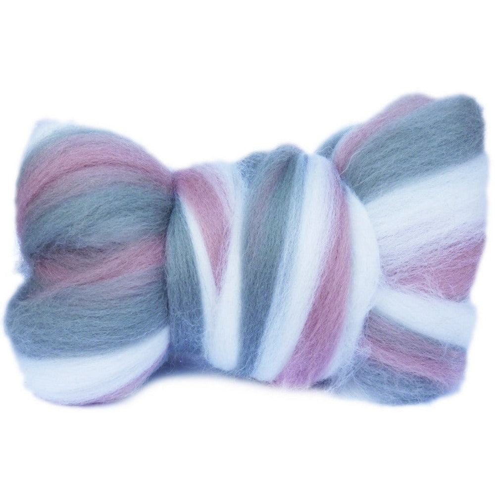 Lana, Piel de Polaco, 10G - Melange Rosa / Plateado