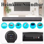 Lange BS-10 Barra de Sonido Inalámbrica con Conexión Inalámbrica, Tipo-C y Operación - Altavoz Compacto para TV, Ideal para Cine, Smartphones, Tabletas, PCs y Dispositivos de Streaming