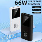 Batería Externa de 50000mAh, Carga Súper Rápida, Batería de Respaldo de Energía de Emergencia para Exteriores, Luz para Camping al Aire Libre, Batería Externa de Gran Capacidad, Soporta la Carga de Múltiples Dispositivos Simultáneamente, Adecuada para Tel
