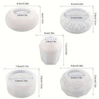 Molde de silicona multi-cámara de 5 piezas para macetas de flores, jarrones y macetas de plantas suculentas - Moldes reutilizables de forma irregular para cemento/epoxi/resina de yeso con diseño de cerámica y portalápices, macetas de arcilla, fácil libera