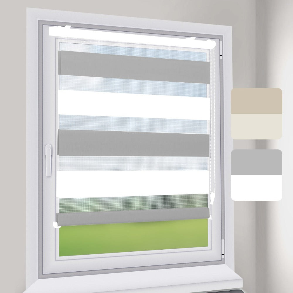 Sekey Doble Color Zebra Blind 90G, Cortina 2 en 1 con Control de Luz, Protección de Privacidad para Dormitorio y Sala de Estar