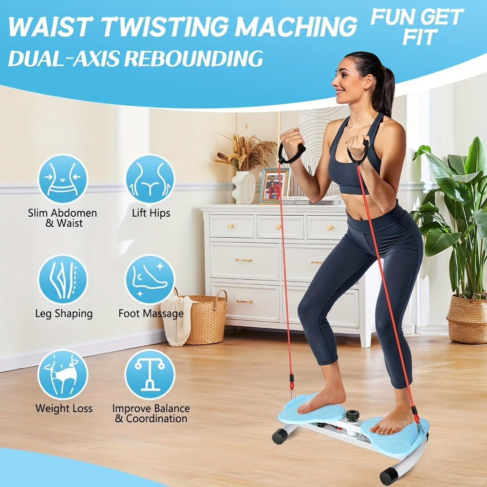 Máquina de Torsión de Cintura de Alta Resistencia y Tabla de Torsión Abdominal con Capacidad de Peso de 300 kg - Equipo de Entrenamiento de Fuerza Central para Gimnasio en Casa, Tabla de Torsión con Cuerdas de 76.2 cm - Ideal para Ejercicios Abdominales,