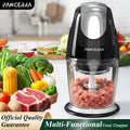 PANCERKA 1500ML Procesador de Alimentos Eléctrico con Picadora de Carne, Picadora, Batidora de Huevos y 6 Cuchillas, para Carne, Batidos, Verduras, Puré, Frutas, Ajo, Grande/Pequeño